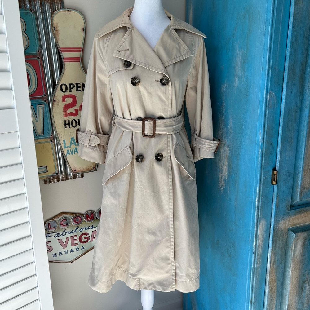 BCBG Max Azria The Alina Khaki Double Breasted Trench Coat